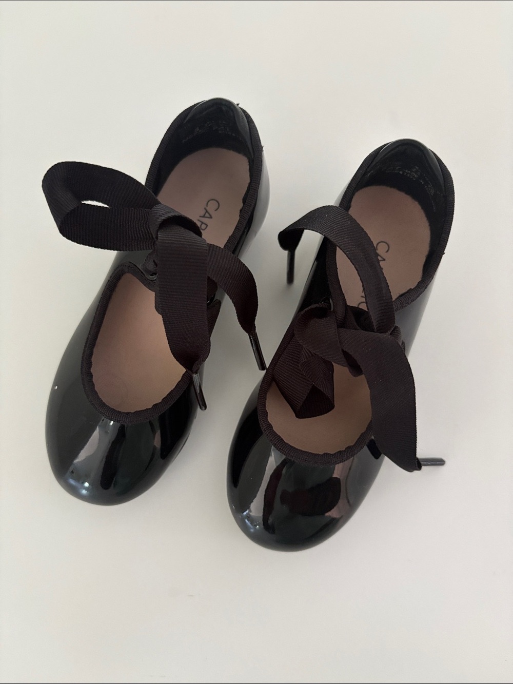 Caparros Black Patent Girls' Ribbon Mary Janes
